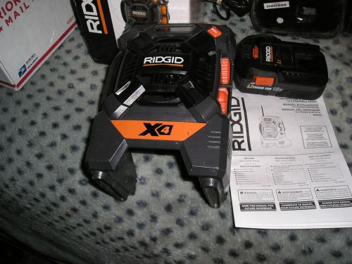 18 Volt Ridgid X4 Lith-Ion Radio Model R84084 &amp; Battery R840084