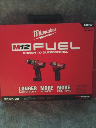 Brand New Milwaukee M12 FUEL 2597-22 Brushless Hammer Drill/Impact Driver combo