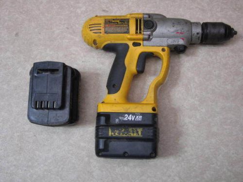 Dewalt 24 volt dw006 drill hammer drill cordless with 2 batteries for sale