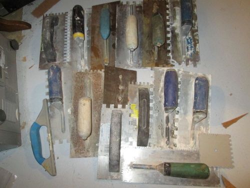 CEMENT / MASONARY . GROUT WORKING TOOLS  LOT OF  16