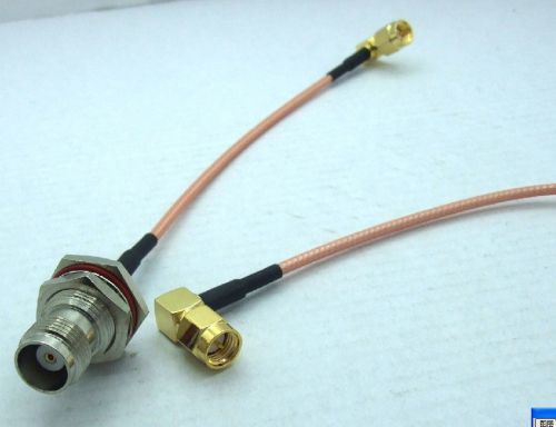 10PCS right angle SMA male Plug TO TNC female bulkhead 15cm pigtail RG316 cables