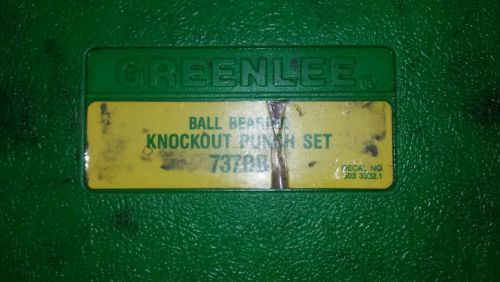 Greenlee Ball Bearing Knockout Punch Set 737 BR