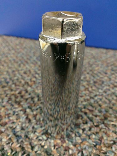 Nice s&amp;k 13/16 inch 6 point deep spark plug socket made in u.s.a. for sale