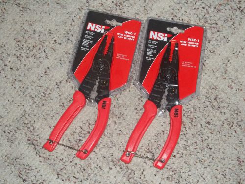 Great deal (2)  nsi heavy duty wire stripper &amp; crimper tool for sale