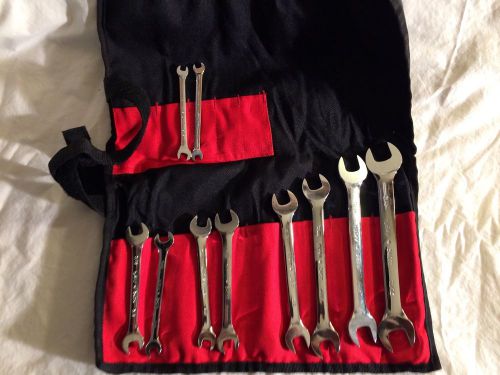 10 Piece Husky Open End Hand Wrenches With Case