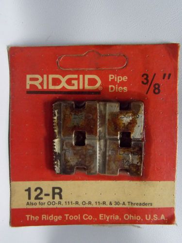 RIDGID 3/8&#034; NPT 12-R PIPE THREADING DIES RH O-R 11-R 00-R 111-R 31-A REF 37820