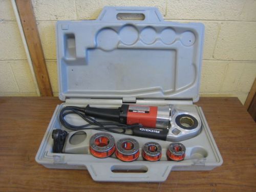 Ridgid 600 power drive pipe threader w/ 4 dies 601 support arm &amp; case used for sale