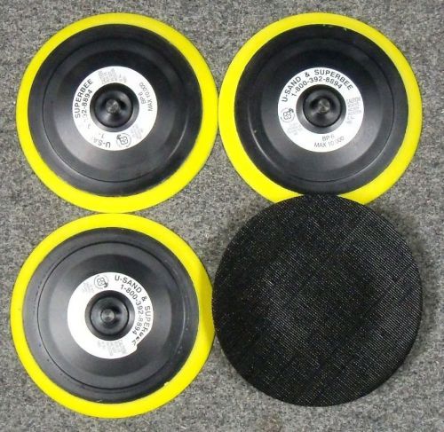 *set of 4* backer pad for cherryhill floor sanders u-sand, pro, superbee bp6 for sale