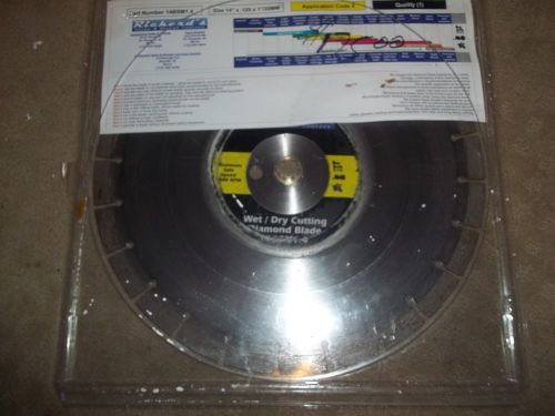 14&#034; x .125&#034; wide x 1&#039;&#034; tall  diamond saw blade for concrete, walk behind saw for sale