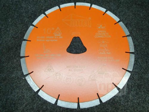 Diteq D22633 10&#034; Dry/Wet Diamond Tipped Concrete Saw Blade .095 Thick