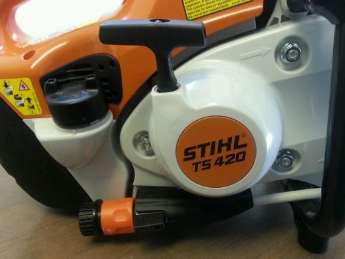 Sthil ts420 concrete saw with metal cutting blade
