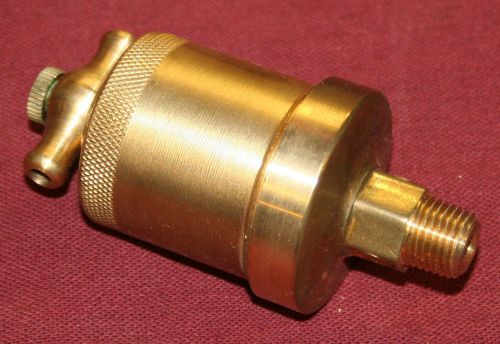 Brass #1 auto grease cup hit &amp; miss gas steam tractor engines 1/4inch lubricator for sale