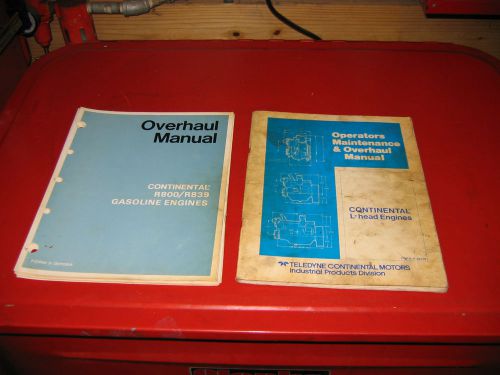 Continental stationary engine operations and overhaul manuals