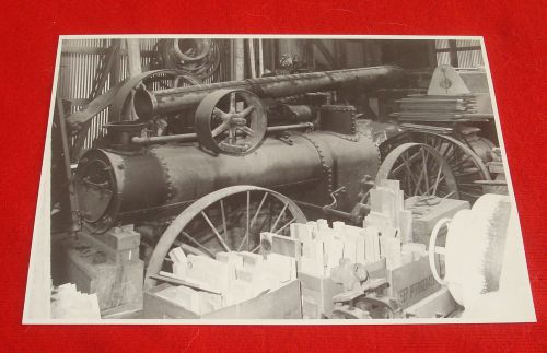 Black &amp; White Photo Frick Portable Steam Traction Engine (By LL Clerico) 5 X 7
