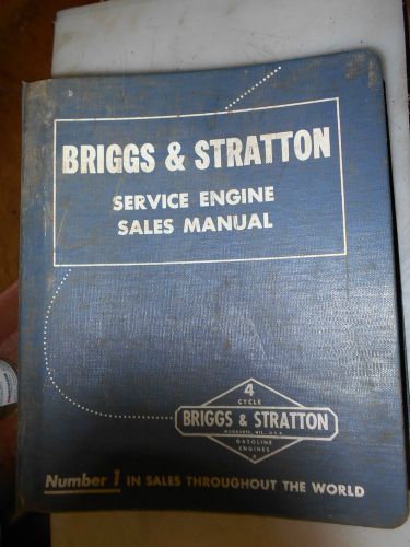 1950s 60s BRIGGS AND STRATTON SERVICE SALES MANUAL HUGE HIT MISS ENGINE