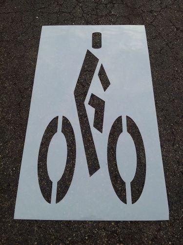 48&#034; Man On Bike Street Stencil Bike Rider Parking Lot Stencils Bicycle Stencil