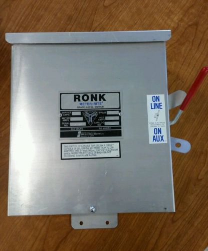 RONK METER-RITE 7103 100 AMP SINGLE PHASE 240 VOLTS GRADE LEVEL SWITCH