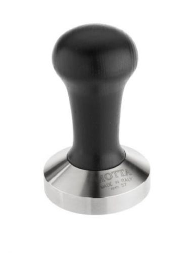 NEW Motta Professional Flat Base Coffee Tamper with Black Handle, 57mm