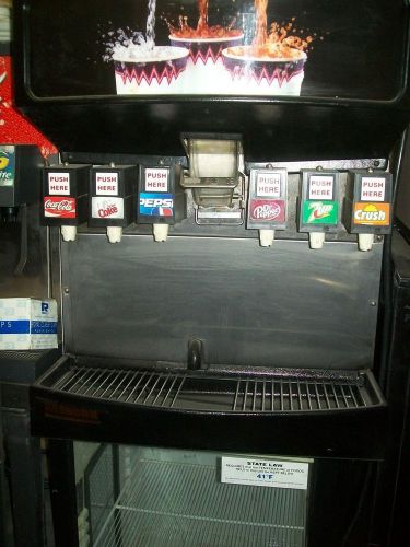 SODA/ICE DISPENSING MACHINE, COUTNER TOP, 6 HEADS, COMPLETE, 900 ITEMS ON E BAY