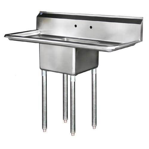 1 COMPARTMENT SINK STAINLESS STEEL 18 x 24 + 2 18&#034; DRAINBOARDS