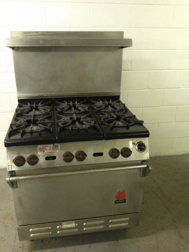 Wolf range oven 6 burner stove top top shelf kchss-6-29 natural gas for sale