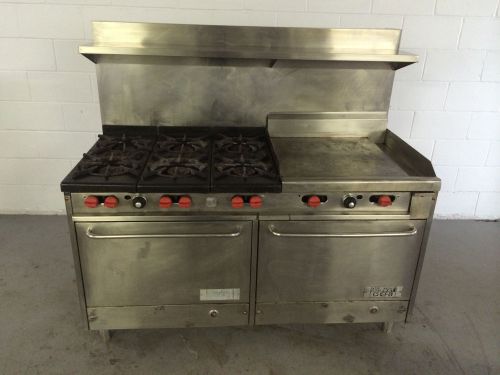 Franklin chef 6 burner range 22&#034; griddle 2 baking ovens model gr11-23-22ft for sale