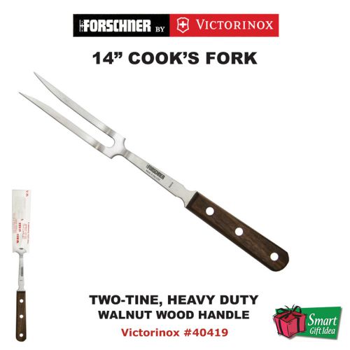 Victorinox Forschner 14&#034; Heavy Duty Cook&#039;s Fork, Wood Handle #40419