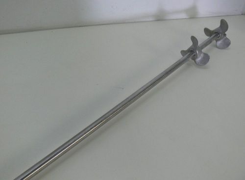 Stainless Steel 47&#034; Mixer Shaft W/ Double 3.5&#034; Propellers