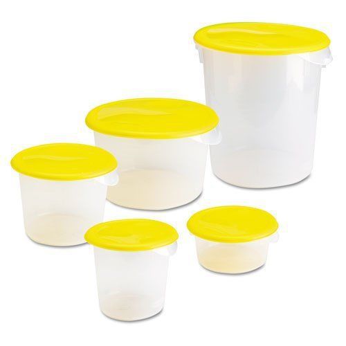 Rubbermaid Commercial Round Storage Containers  2qt  8 1/2dia x 4h  Clear - one