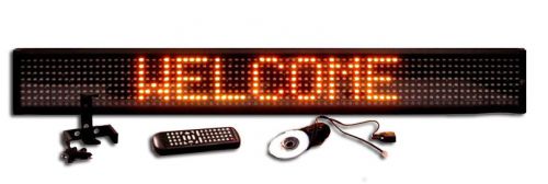 New! one line semioutdoor ultra bright amber led programmable scrolling sign 50&#034; for sale