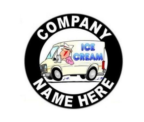 2 - 12&#034; Personalized Ice Cream Truck Decals  with Your Company Name