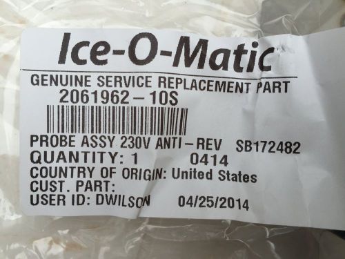 ICE O MATIC ICE MACHINE RIGHT SIDE HARVEST PROBE ASSEMBLY 2061962-10S