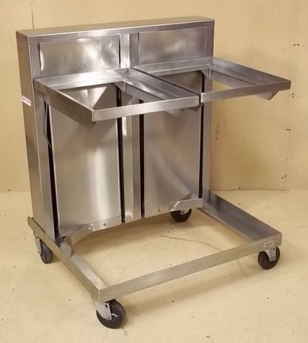 Servolift Eastern Cafeteria Mobile Tray Dispenser Double 2TCA-ST Stainless Steel