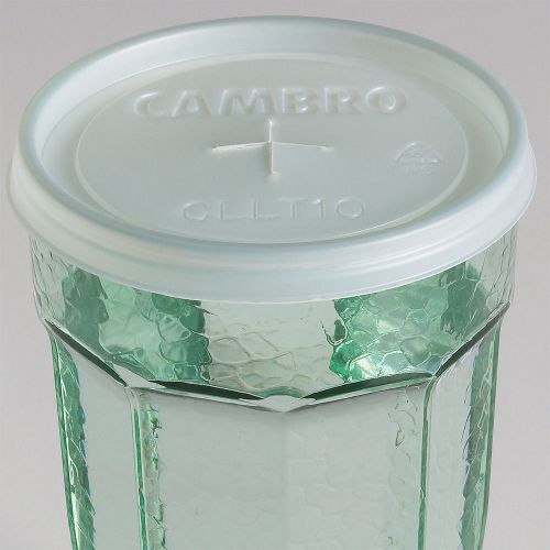 Cambro disposable lid fits 10 oz. newport tumbler, 1000pk translucent clnt10-190 for sale