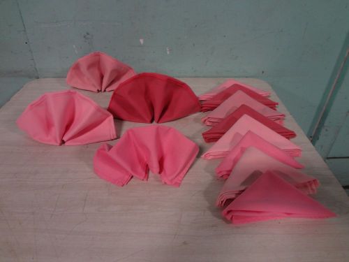 LOT OF 30 PINK COMMERCIAL GRADE 20&#034; x 20&#034; RESTAURANT DINNER LINEN NAPKINS