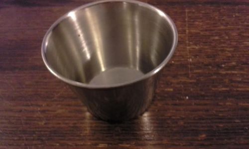 12-Each,  2.5 ounce Sauce/Condiment Cups. Stainless Steel. 1.5 Inches High
