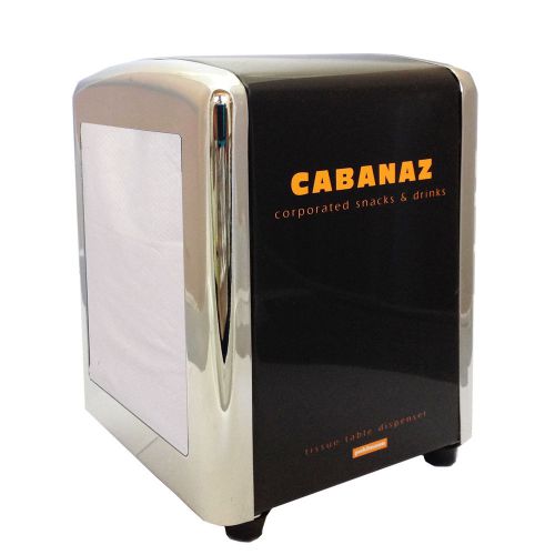 Cabanaz Puhlmann Diner Table Top 250 Napkin Tissue Dispenser BLACK 1002127