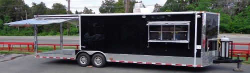 Concession trailer 8.5&#039;x30&#039; food event catering bbq smoker (black) for sale