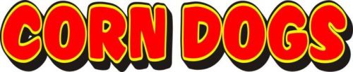 Corn Dogs Concession Decal 28&#034; Food Vendor Vinyl Signs