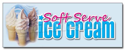 12&#034; soft serve ice cream decal sticker shop parlor cone banana split sundae cup for sale
