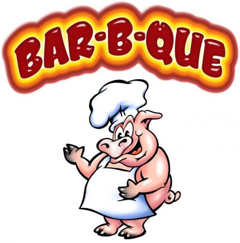 BAR-B-QUE BBQ Barbeque Concession Decal 18&#034; Food Trucks