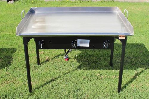 New concord 36 x 22 stainless steel flat top griddle grill w/triple burner stove for sale