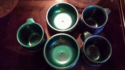 Aladdin Temp Rite Allure Green 3 Mug 2 Bowls USA