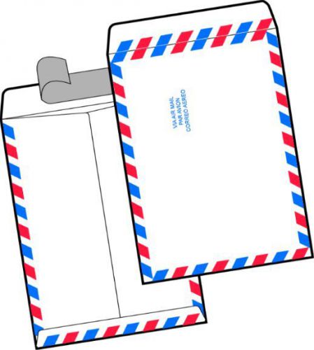 9 x 12 Bulk Tyvek Envelopes with Air Mail Border 500/ctn sub 14 Peel &amp; Seal Flap