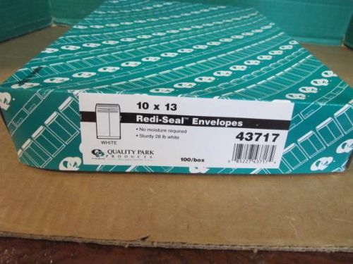 Quality park 43717 white redi-seal 28 lb catalog envelopes box of 100 10&#034; x 13&#034; for sale