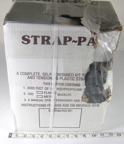 Strap pak #sp-w  3000&#039; black polypropylene strapping 1/2&#034; wide ~ for sale