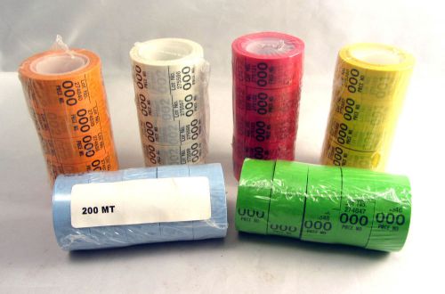 Mover&#039;s Inventory Tape Box of 6 Colors 30 Rolls 200 Labels Each Moving Label