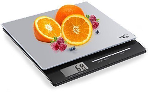 Smart weigh professional digital kitchen and postal scale with tempered glass pl for sale