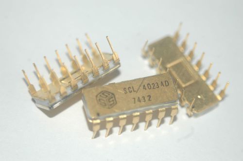 SSS SCL4023AD Vintage Date Code 7432+ All Gold Collectable Part New Quantity-1