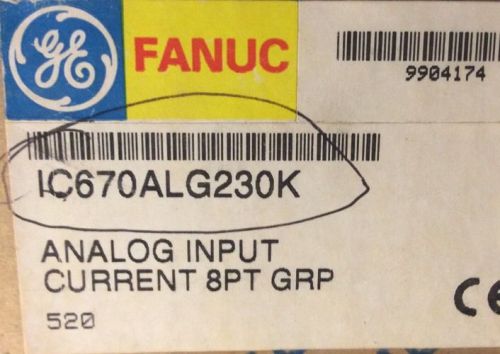 New GE Ge Fanuc Analog Input Current Module IC670ALG230K  8PT GRP